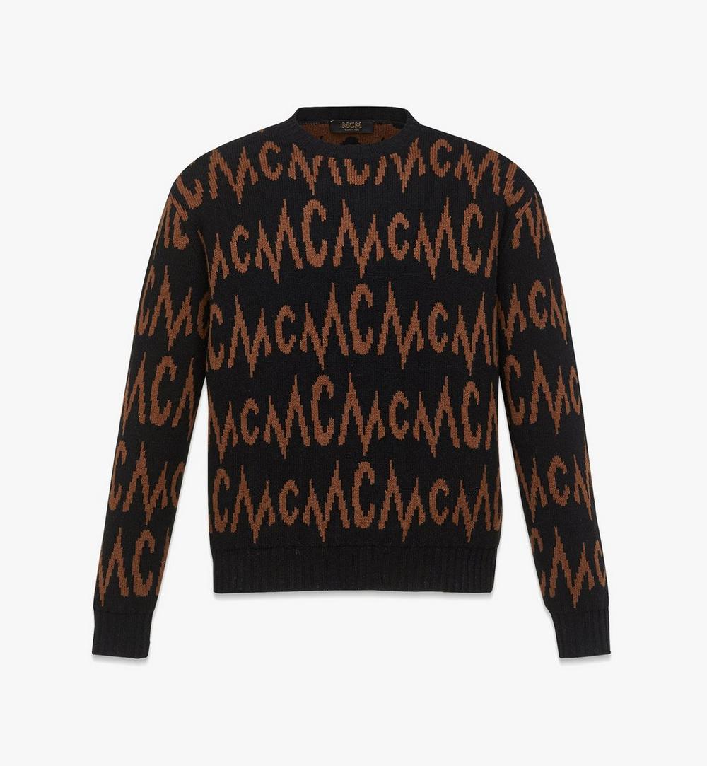 Monogram Jacquard Sweater in Recycled Cashmere 1